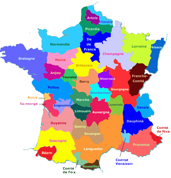 Map of ancient France